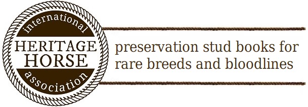 IHHA Logo: International Heritage Horse Association, preservation stud books for rare breeds and bloodlines